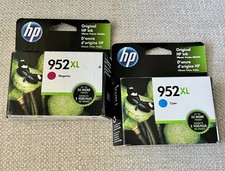 LOT OF 2 - HP Original 952XL Magenta & Cyan High Yield Ink Cartridge picture
