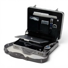 Vintage Samsonite Aluminum Travel Hard Briefcase Lock Computer Tote up to 17
