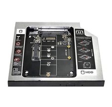 NFHK MSATA NGFF B/M-Key SSD to Slimline SATA 13Pin Caddy Case for 9.5mm Univers picture
