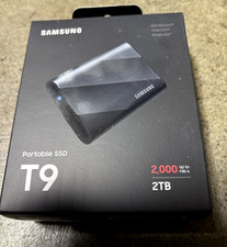 Samsung T9 (2TB) Portable External SSD USB 3.2 Gen 2x2, Black Factory Sealed picture
