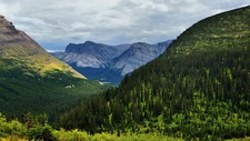 Landscape forest green grass mountains hills rocks Custom Gaming Mat Desk picture