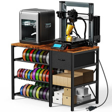 3D Printer Stand with Filament Storage Rack, 3D Printer Table with Power Outlet, picture