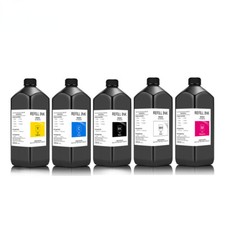 5 Colors 1000ML Hard Soft UV Ink For UV LED Flatbed Inkjet Printer  picture