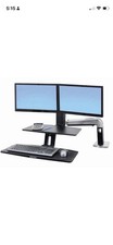 Ergotron WorkFit-A Dual Monitor Sit-Stand Workstation Suspended Keyboard (read) picture