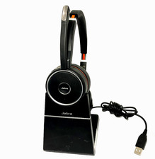 Lot of 9 Jabra Evolve 75 HSC040Wa Bluetooth Headset Bluetooth Wireless + Stand picture