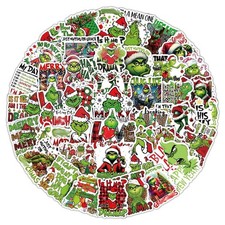 50PCS Christmas Custom Stickers Decals Cute Tree Red and Green picture