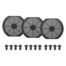 3Pcs 170mm Fan Filter Grill Plastic Ventilation Grill Cover with Screws  Black picture