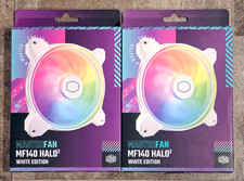 2x Cooler Master MasterFan MF140 Halo² DuoRing ARGB Gen2 140mm White Edition NEW picture