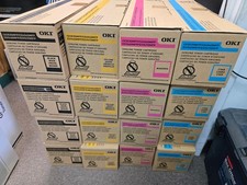  OKI Genuine Complete  Toner Set For CX3535 CX4545  ES9460 ES9470  CMYK Sealed picture
