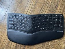 Delux Wireless Ergonomic Mouse 2.4G USB.With Dongle. Tested. picture