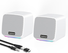 USB Computer Speakers 3W x 2 Desktop PC Laptop 3.5mm AUX Volume Control picture