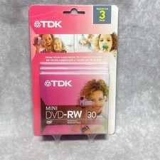 TDK Mini DVD-RW 30 Min Rewritable 3 Pack picture
