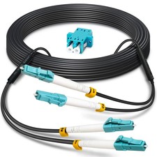 YUTIANHOME 8 Meters Armored Fiber Patch Cable OM3, LC to LC Fiber Optic Cable... picture
