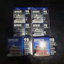 Epson Genuine Ink 98 Black Cyan Magenta Light Cyan Light Magenta expired 6pcs  picture