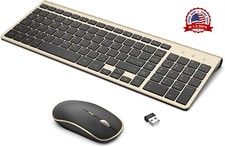 Juego De Teclado Y Mouse Inalambricos Receptor USB Para PC Ordenador Sin Lagueo picture