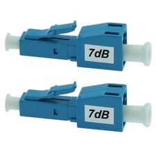 2x 7dB LC/UPC Connector Fiber Optic Optical Attenuator Plug-in Type Single Mode picture