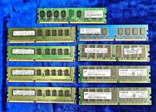 Mixed Lot of 9 Computer Memory RAM 1GB and 2GB DDR PC3 PC2 Various Brands picture