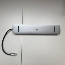 IOGEAR GUD3C4K3 USB-C Triple Video Dock PD 3.0 Docking Station Silver Aluminum picture