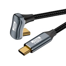 cablecc USB-C Male to Male Cable 10Gbps 100W 100cm U-Angle Gray Japan Import picture