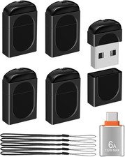 EASTBULL 4GB Small Flash Drives 5 Pack USB2.0 Mini USB Drive with a USB-C Adapt picture