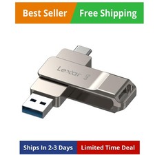 D40E 64GB Dual USB 3.2 Gen 1 Type-C Jump Drive, USB-C Flash Metal Housing Swi... picture