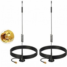 2-Pack 12dBi 4G LTE MIMO Omni-Directional Antennas SMA Magnetic Base 698-4900MHz picture