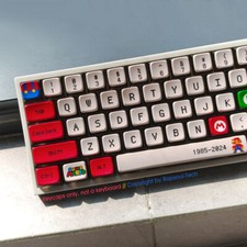 Super Mario Keycaps Set PBT Dyesub Clear for Cherry MX Mechanical Keyboards picture