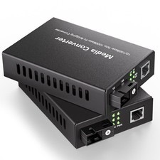 2 PCS Bidi Fiber to Ethernet Media Converter, 10/100M, Single Mode, SC, 20km picture