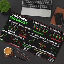 1 Trading List Forex/ Stock Market Charts Mouse Mat - XL/ XXL Large Washable G picture