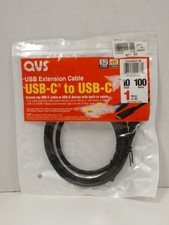QVS USB-C To USB-C Extension Cable 10Gbps 100 Watts, 3.3ft picture