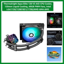 Aqua Elite 120 V3 AIO CPU Cooler, 120mm Liquid Cooling, ARGB PWM Fans, Intel ... picture