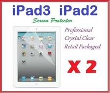 2 X NEW iPAD iPAD2 iPAD3 ULTRA CLEAR LCD SCREEN PROTECTOR CRYSTAL CLEAR FILM picture