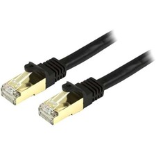 StarTech C6ASPAT6INBK 6in Black Cat6a Shielded Patch Cable picture