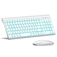 Backlight Wireless Keyboard and Mouse Combo, Silen t& Slim Light up keyboard Set picture