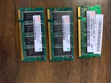 Lot of 3 MEM Hynix 1GB & 2X 512MB Laptop Memory  picture