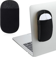 Slim Mouse Holder for Laptop, Universal Stick-On Mouse Pouches with Reusable Adh picture