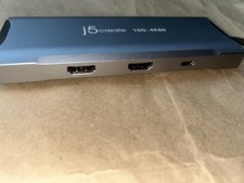 J5create 10G 4K60 USB-C Docking Station For 3 Displays. SEE FULL DESCRIPTION picture
