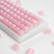Pink Crystal Transparent Clear Keycaps Jelly MDA Profile 115 Keys Custom Set picture