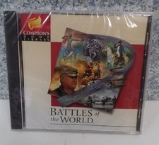 Software PC Battles Of The World Comptons Home Library 1996 Vintage NEW SEALED  picture