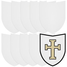 10Pcs White Paper Shield Toys for Kids Lightweight DIY Craft and Decoration picture