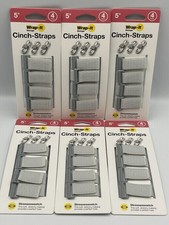 6 packs Wrap-It 5” Cinch-Straps for Cables - 4 per pack x 6 (24 total) Gray NEW picture