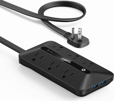 Anker A91F2 10-in-1 Surge Protector Power Strip 6 Outlets 2 USB-A 2 USB-C 5ft picture