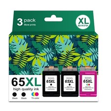 3 Pack 65XL Compitable Ink Cartridges Replacement for HP Ink 65 XL HP65XL Com... picture
