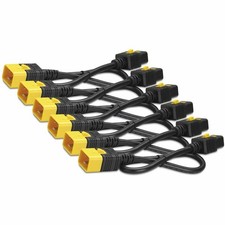 APC NetShelter Power Cord Kit (6 ea), Locking, C19 to C20, 0.6m picture