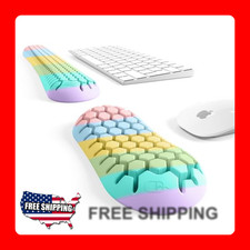 2 Pack Silicone Keyboard and Mouse Wrist Supports Ergonomic Honeycomb Design picture