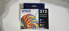 Epson 212 Ink Cartridges 4-Pack T212120-BCS Black Cyan Magenta Yellow OEM Sealed picture