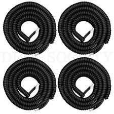 Power Gear Coiled Telephone Cord 4 Feet - 25 Feet Uncoiled Black 76139 Lot of 4 picture