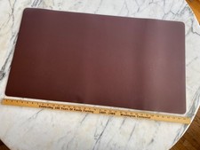 Large Vintage Brown Faux Leather Desk Mat 35