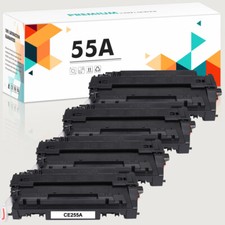 4PK Black CE255A Toner Cartridge for HP LaserJet Enterprise flow MFP M525c P3016 picture