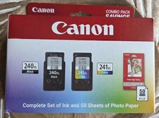 Canon PG-240XL CL-241XL Ink Cartridge Combo Pack Black Color + Photo Paper picture